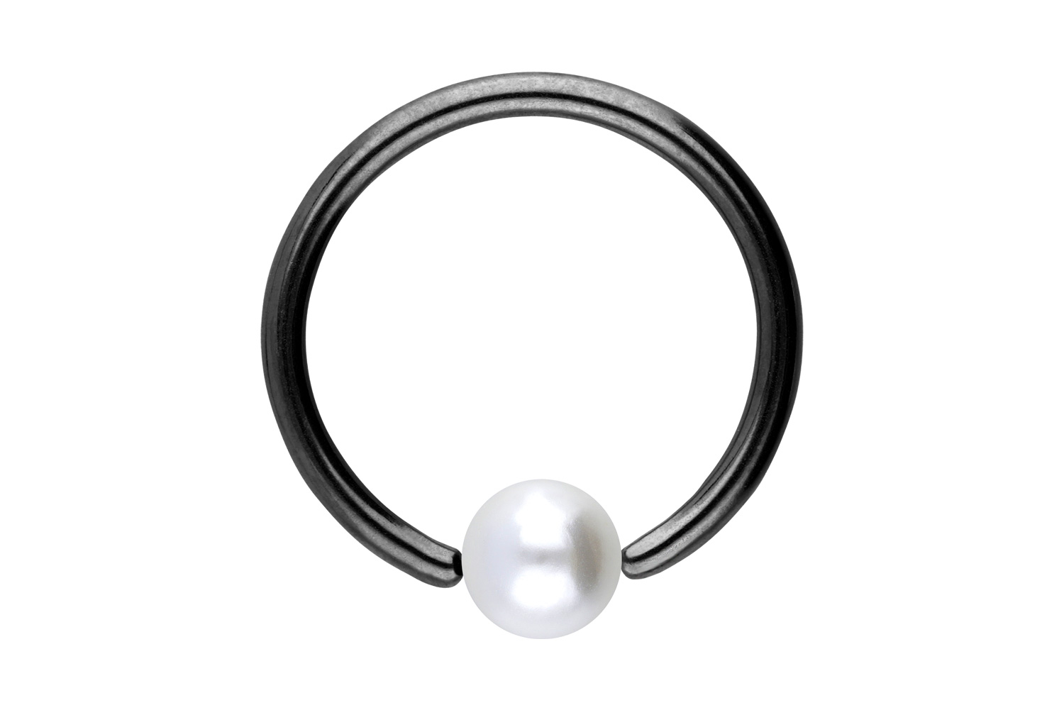 Chirurgenstahl Klemmkugelring Piercing SYNTHETISCHE PERLE